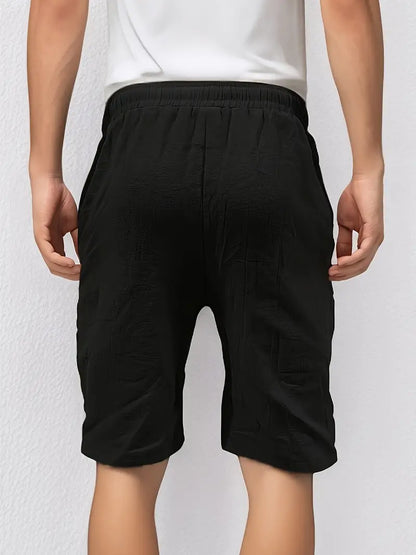 Herren Kurze Hose Leinen Bequem Sommer