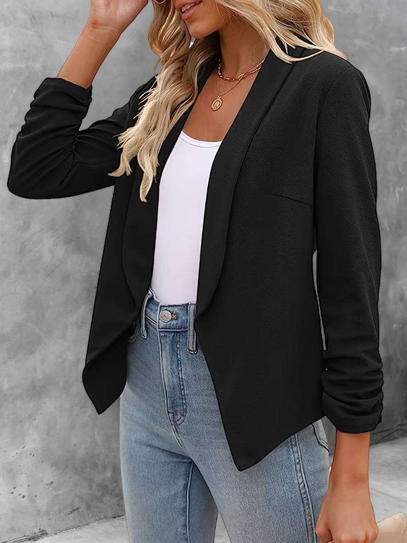 Stilvoller Damenblazer Offene Vorderseite Modern