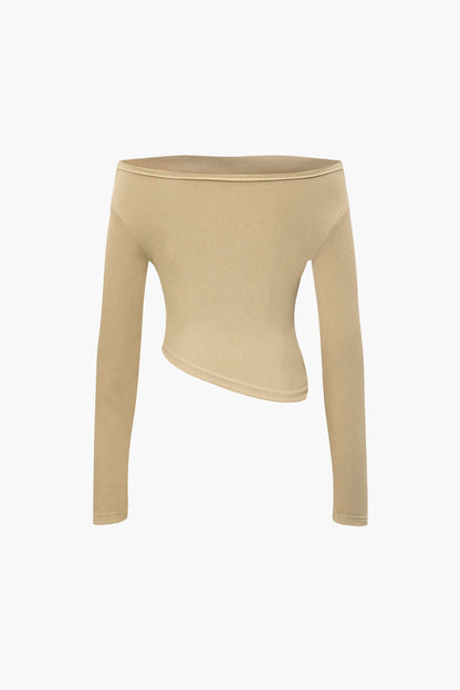 Elegantes Damen Zweiteiler Set Asymmetrisch mit Weiten Hosen