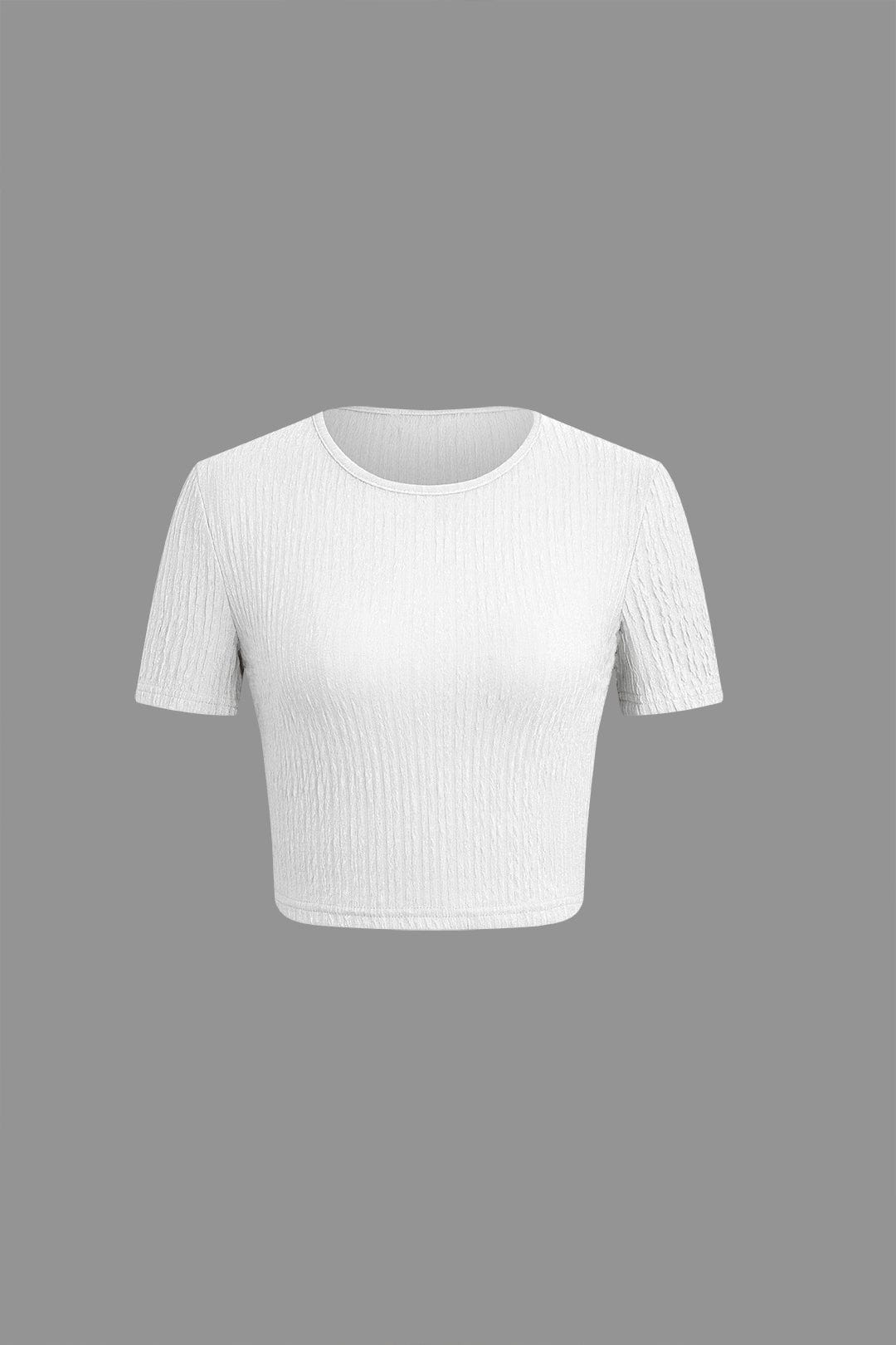 Zweiteiliges Set Raffung Frauen Bekleidung
