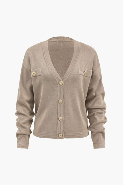 Strick-Set Damen Cardigan Bleistiftrock Lang