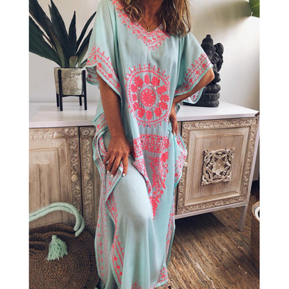 BerlinGlamour Boho Maxidress mit V-Ausschnitt