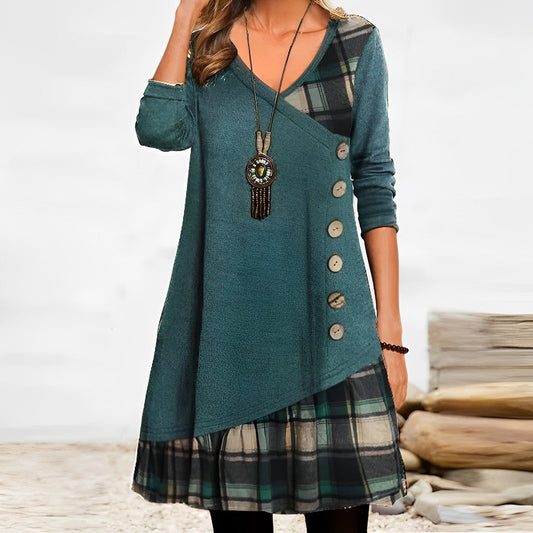 Kleid Camila: Geometrisch kariertes Design