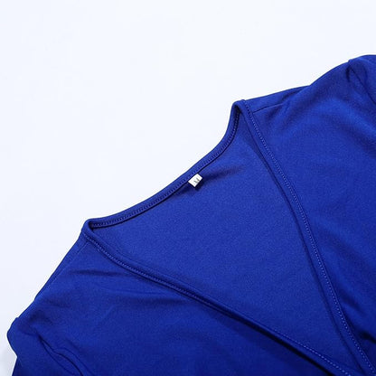 Moderne Frauen Midikleid Crossover Schnitt