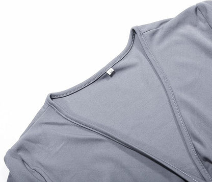 Moderne Frauen Midikleid Crossover Schnitt