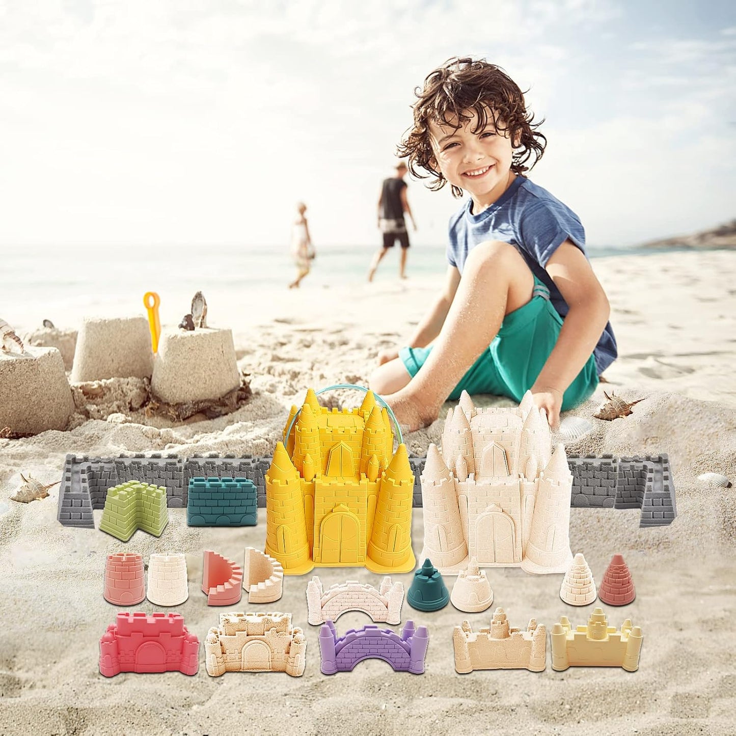 Kinder Sandkastenspielset Outdoor Spielzeug Bunt