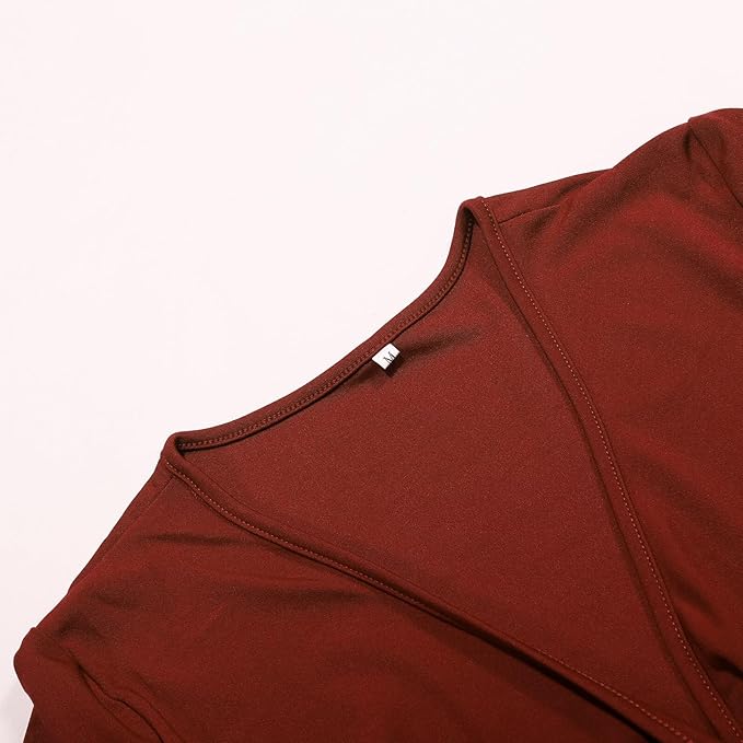 Moderne Frauen Midikleid Crossover Schnitt