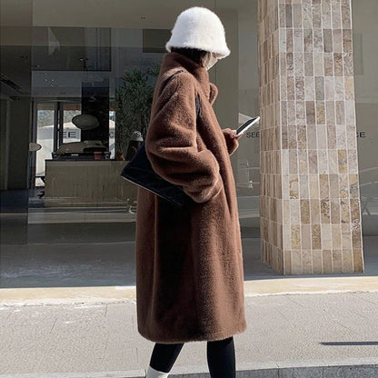 Kunstfelljacke Damen Glamour Winter