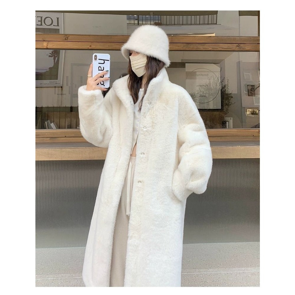 Kunstfelljacke Damen Glamour Winter