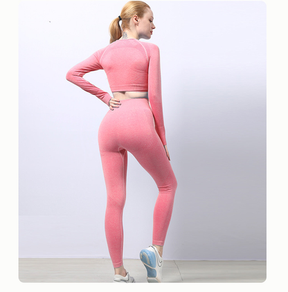 Yogahosen-Set Damen Schnelltrocknend Eng Anliegend