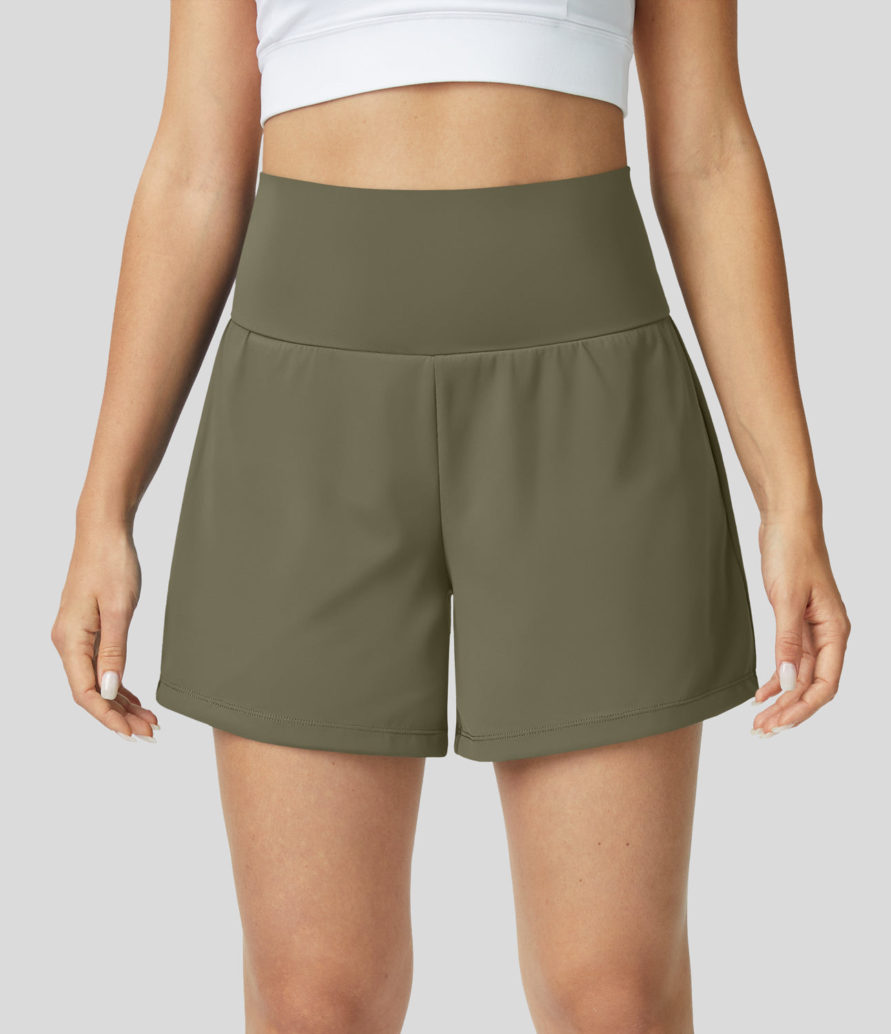 Yoga-Shorts 2-in-1 Multifunktionshose mit Taschen