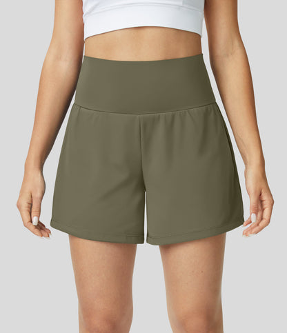 Yoga-Shorts 2-in-1 Multifunktionshose mit Taschen