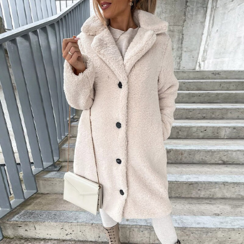 Weiche Teddyjacke Damen Stilvoll Warm - BerlinGlamour
