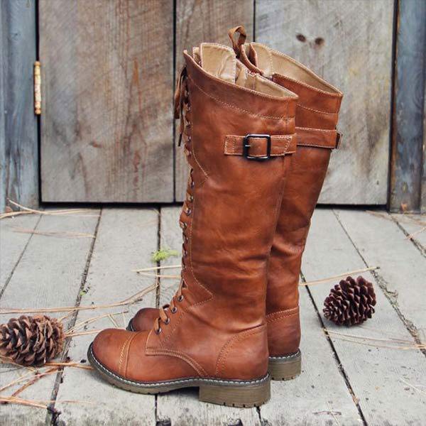 Damenschuhe Knöchelstiefel Leder Schnürstiefel Orthopädisch