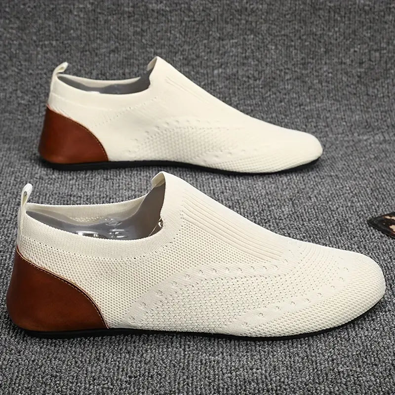 Herren Slip-On Schuhe Bequem Lederschuhe Schwarz - BerlinGlamour