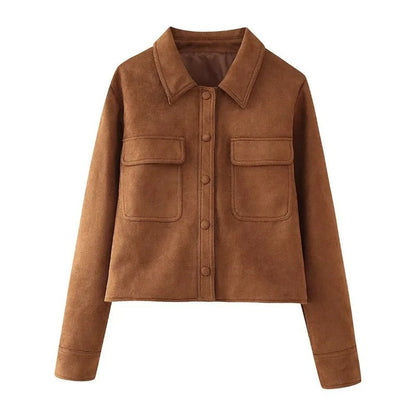 Lederjacke Damen Stylisch Wildleder Modern