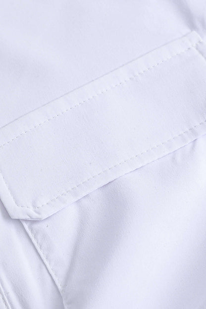 Kurzarmshirt Damen Crop Top mit Kragen Modern