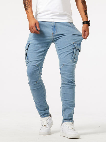 Herren Cargo Hose Stretch Elastisch Bequem