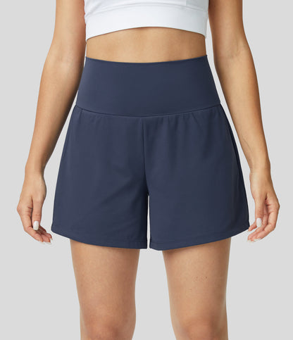 Yoga-Shorts 2-in-1 Multifunktionshose mit Taschen