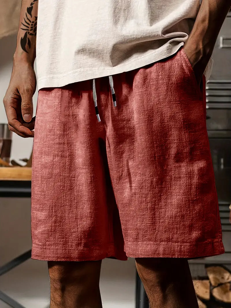 Herren Shorts Sommer Bequem Kordelzug Weich
