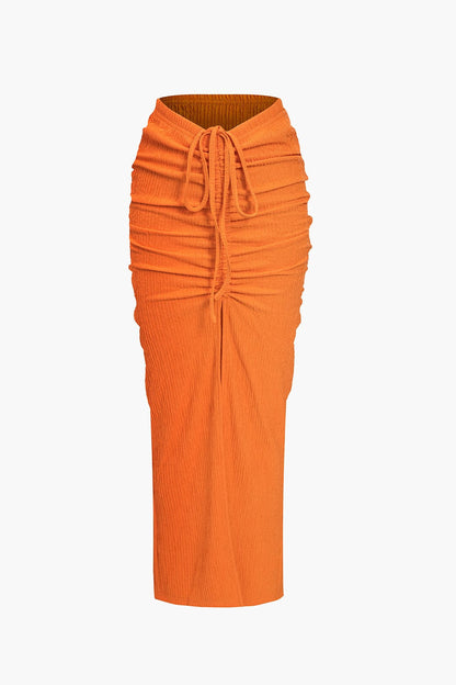 Zweiteiliges Set Raffung Frauen Bekleidung