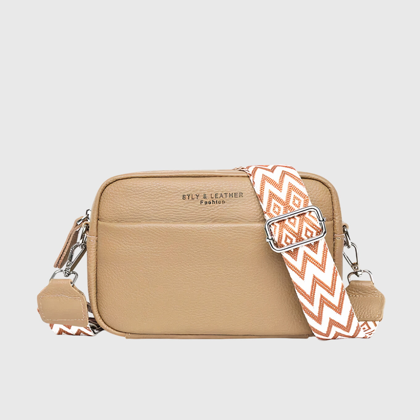 Damen Schultertasche Klassisch Leder Elegannt