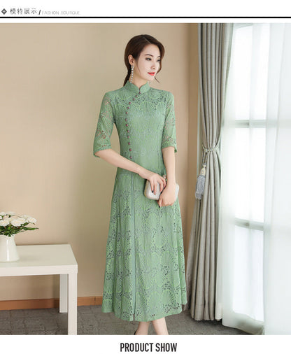 BerlinGlamour Spitzen-Qipao: Sommerkleid für Mädchen