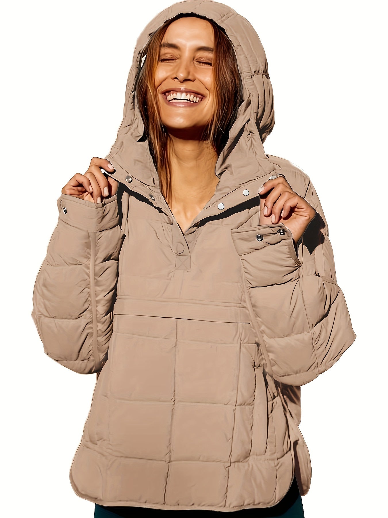 Leyvalis Damen Kapuzenmantel: Warme, lässige Jacke