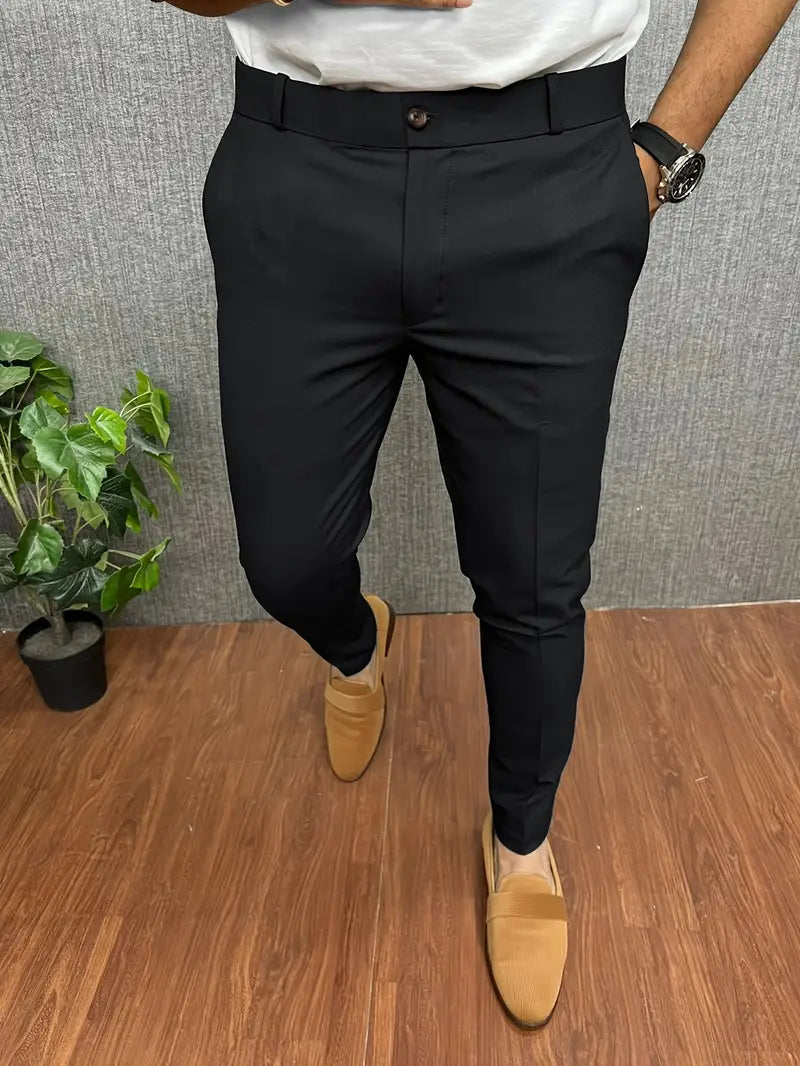 Herren Hose Modern Slim Fit Elegant - BerlinGlamour