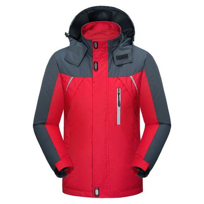 Herren Outdoor-Jacke Wasserdicht Isoliert Mit Verstellbarem Kapuzen