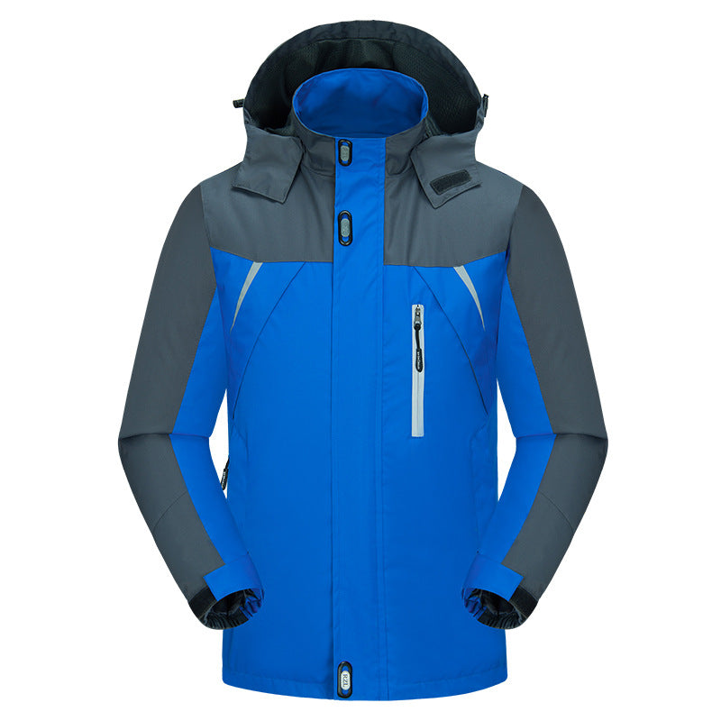 Herren Outdoor-Jacke Wasserdicht Isoliert Mit Verstellbarem Kapuzen