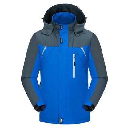 Herren Outdoor-Jacke Wasserdicht Isoliert Mit Verstellbarem Kapuzen