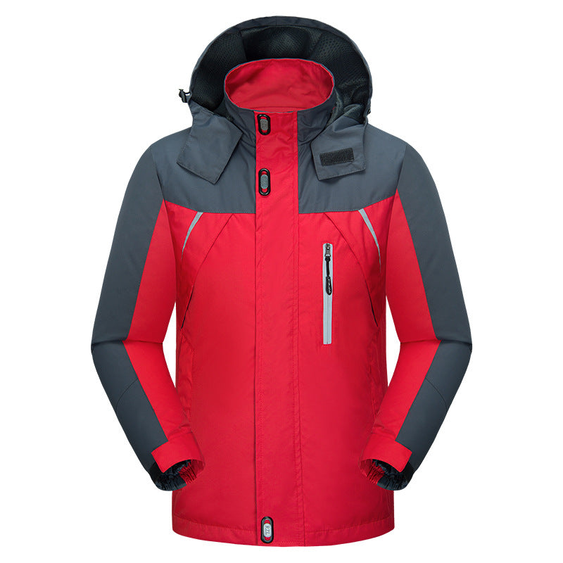 Herren Outdoor-Jacke Wasserdicht Isoliert Mit Verstellbarem Kapuzen