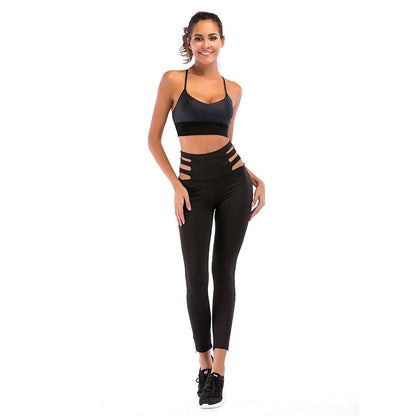 Damen Leggings Sportlich mit Cut-Out-Design