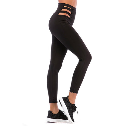 Damen Leggings Sportlich mit Cut-Out-Design - BerlinGlamour