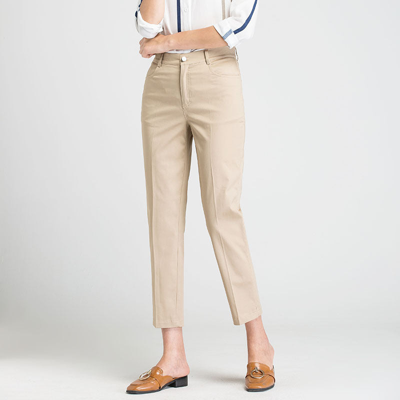 Damen Slim-Fit Hose Modern Hochwertig Stoffhose