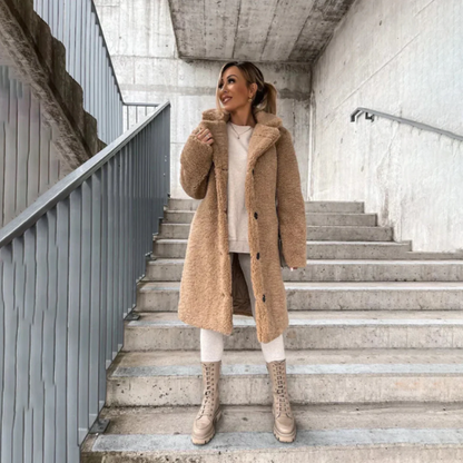 Weiche Teddyjacke Damen Stilvoll Warm