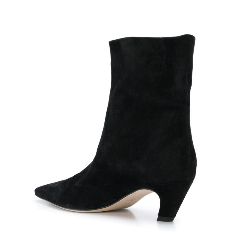 Damen Lederstiefeletten Winter Warm Elegantes Design