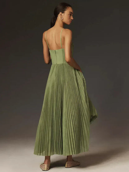 Midi-Kleid Damen Korsett Faltenrock Elegant - BerlinGlamour
