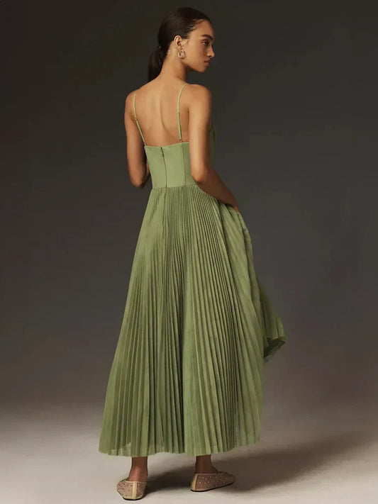 Midi-Kleid Damen Korsett Faltenrock Elegant - BerlinGlamour