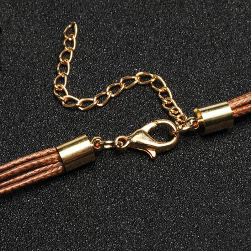 Goldene Halskette Boho Feder Schmuck