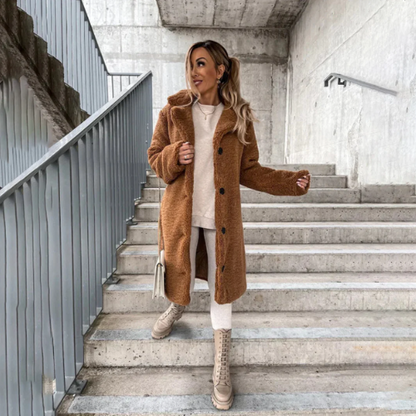Weiche Teddyjacke Damen Stilvoll Warm