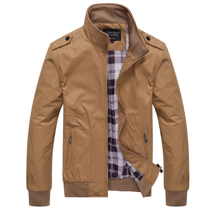 Herren Übergangsjacke Modern mit Reißverschlusstaschen Schwarz
