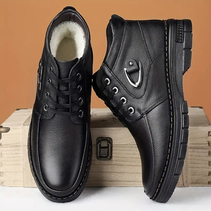 Winterschuhe Herren Leder Thermo Isoliert Warm