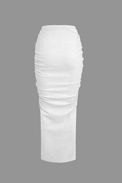 Zweiteiliges Set Raffung Frauen Bekleidung