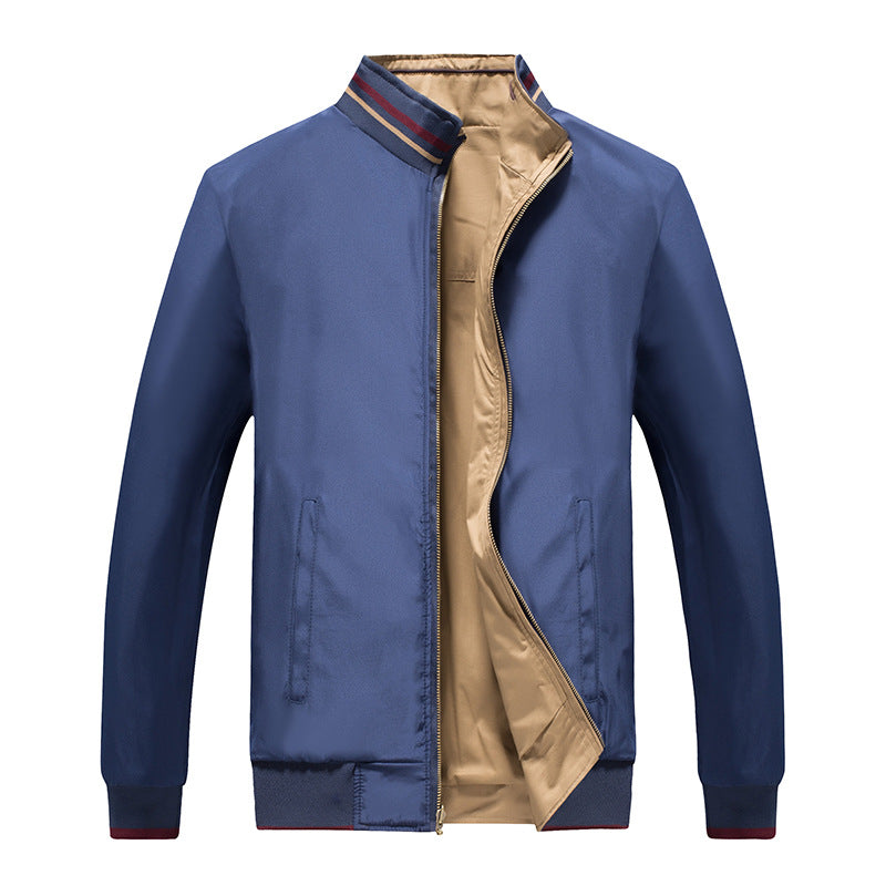 Herren Übergangsjacke Modern Reißverschluss Taschen