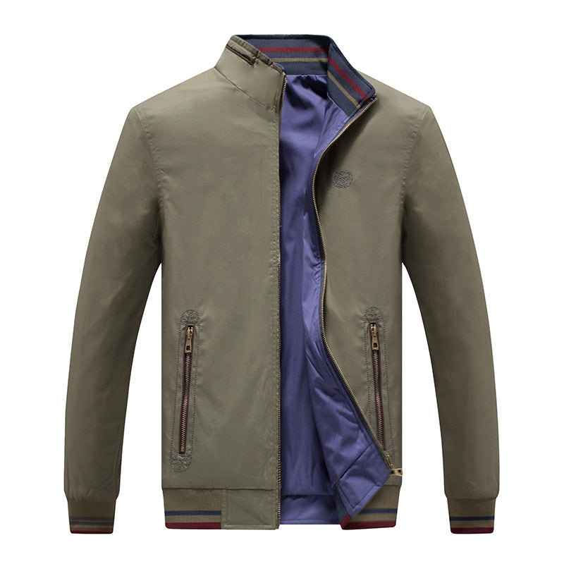 Herren Übergangsjacke Modern Reißverschluss Taschen