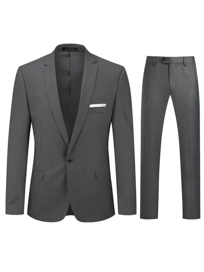 Herrenanzug Zweiteiler Klassisch Business Blazer Hose