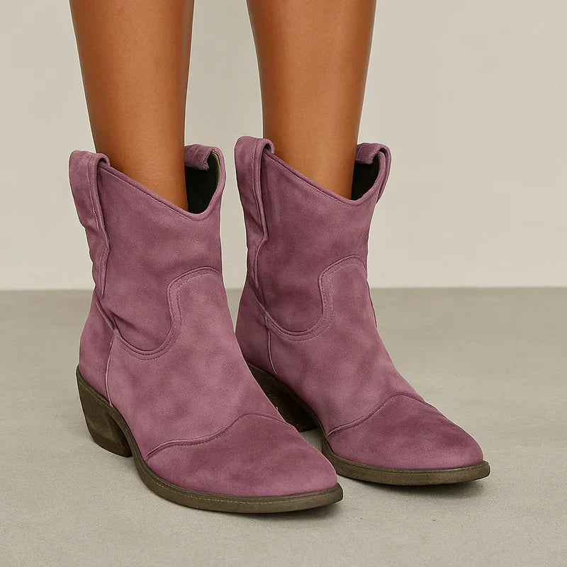 Damen Stiefeletten Western Look Vintage Style