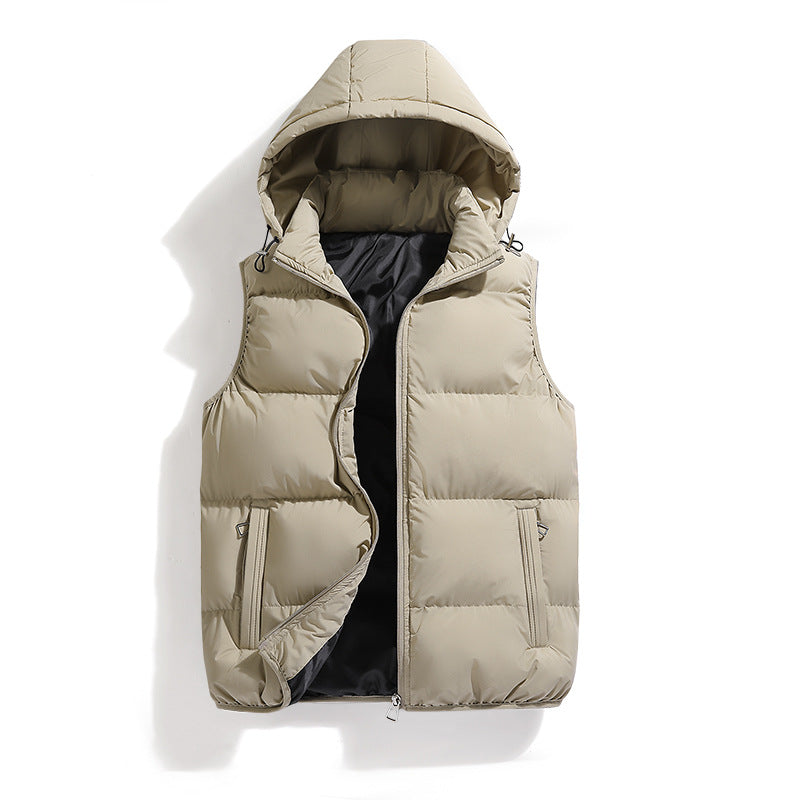 Herren Weste Kapuze Warm Modern - BerlinGlamour